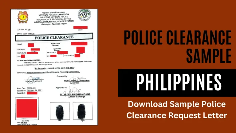 Police Clearance Sample