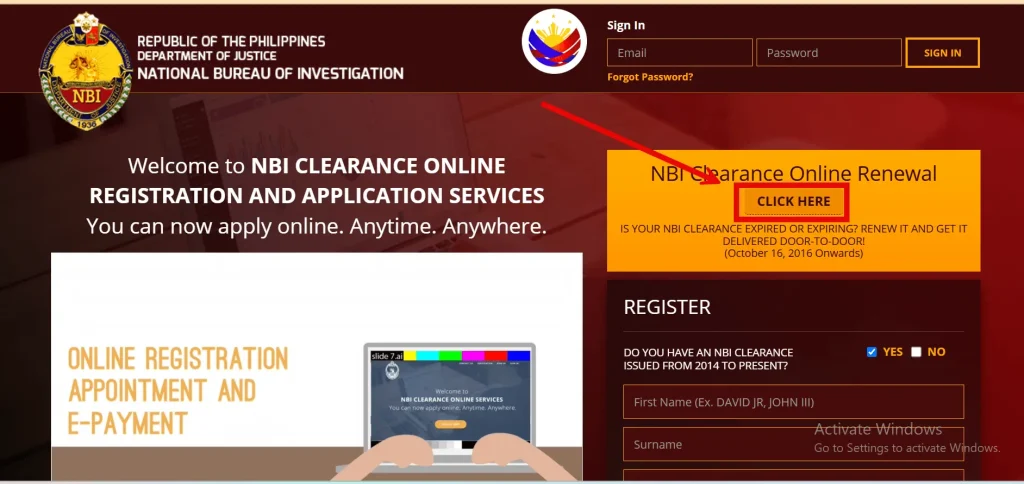 NBI Clearance Website